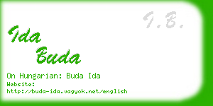 ida buda business card